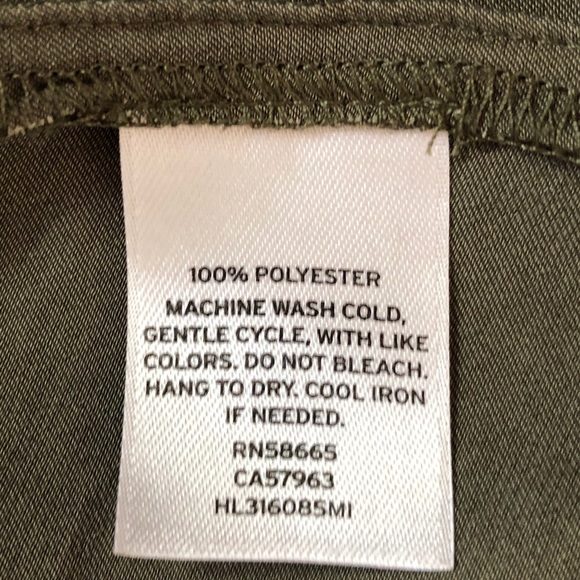 Trouve Olive Green Sleeveless Trapeze Shift Dress SZ S - Picture 7 of 9